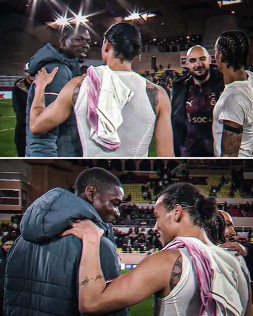 欧冠重逢！博格<a href=/zuqiubs/barcelona/ target=_blank class=infotextkey>巴萨</a>内场边寒暄，曼市德比旧将再聚首