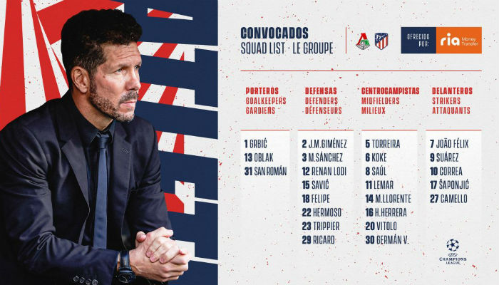 马竞vs莫斯科火车头<a href=/zuqiubs/ouguan/ target=_blank class=infotextkey>欧冠</a>大名单