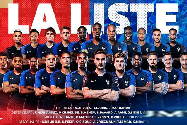 2018法国队群星云集,夺取世界杯冠军