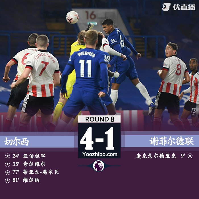 <a href=/zuqiubs/chelsea/ target=_blank class=infotextkey>切尔西</a>4-1谢菲尔德联