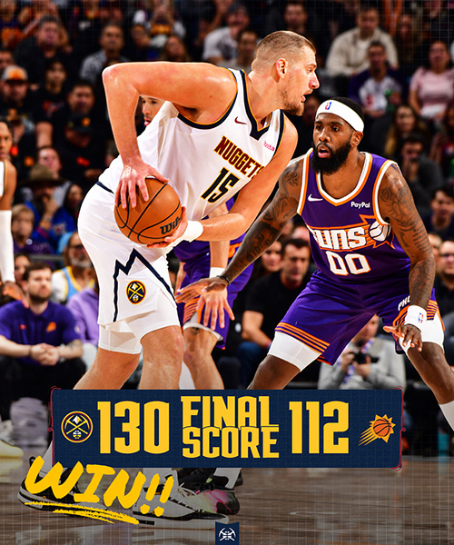 掘金130-112大胜太阳，  <a href=/mingxingqiuyuan/lanqiubs/130.html target=_blank class=infotextkey>约基奇</a>26+9+10，布克24分