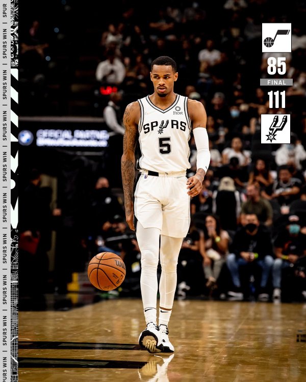 马刺111-85战胜爵士 雷17分 普里莫17分 米切尔仅得10分