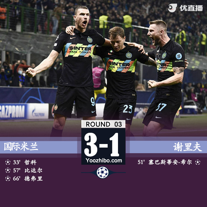 国米3-1谢里夫获首胜 哲<a href=/mingxingqiuyuan/lanqiubs/120.html target=_blank class=infotextkey>科比</a>达尔互相传射徳弗里破门
