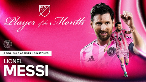 3场造10球!38岁梅西统治美职联,当选10月最佳球员