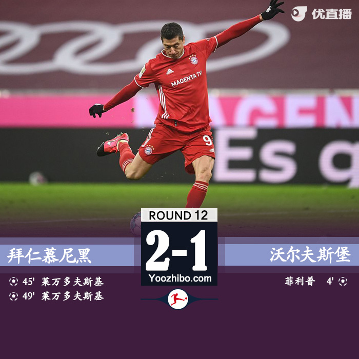 <a href=/zuqiubs/bayern/ target=_blank class=infotextkey>拜仁</a>慕尼黑2-1沃尔夫斯堡