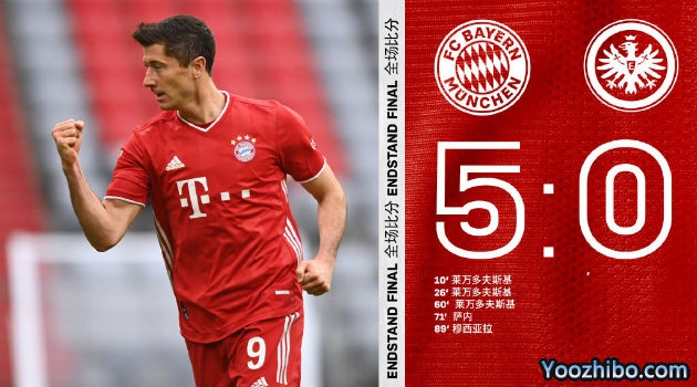 <a href=/zuqiubs/bayern/ target=_blank class=infotextkey>拜仁</a>慕尼黑5-0法兰克福